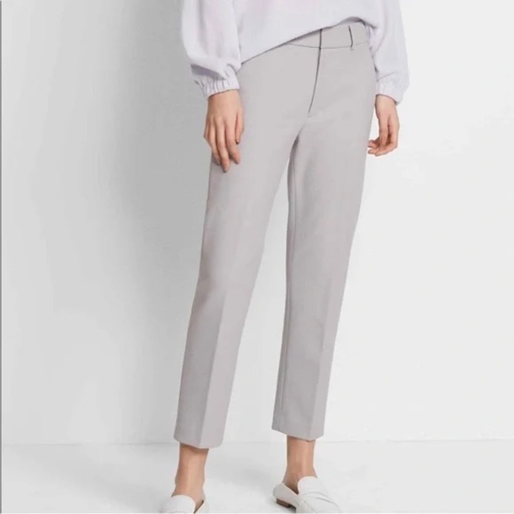 Club Monaco Grey Taupe Textured Button Back Pockets Belt Loop Trouser Remi Pants